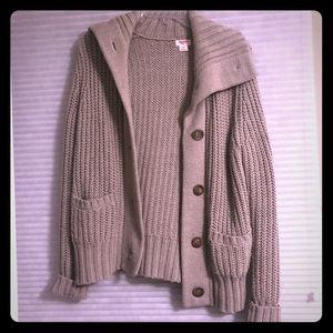 Chunky button up fall sweater